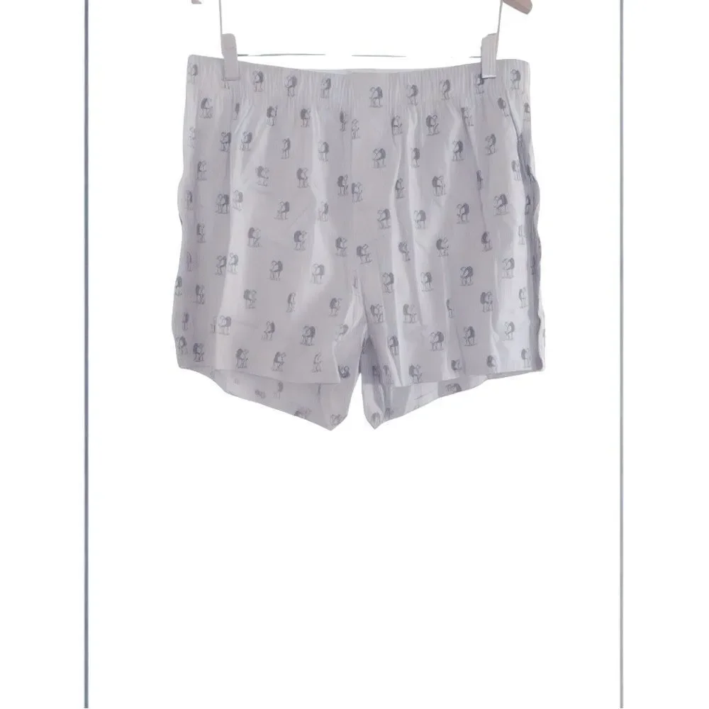 J. Crew Men’s Cotton Poplin Woven Boxer Briefs Camping Bear Graphic Print